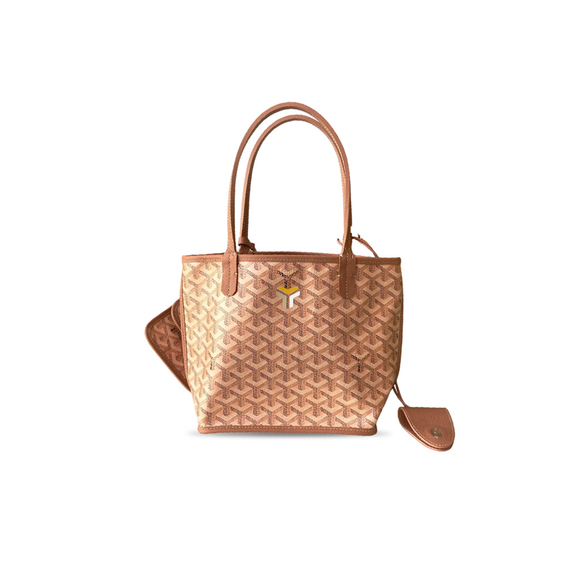 GOYARD GOYARDINE PRECIOUS METALS REVERSIBLE MINI ANJOU ROSE GOLD (20*20*10cm)